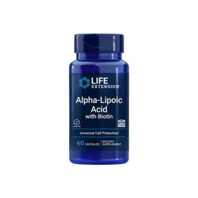 Life Extension, Ácido alfa -lipóico com biotina - 60 Cápsulas